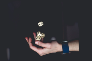 dice on hand